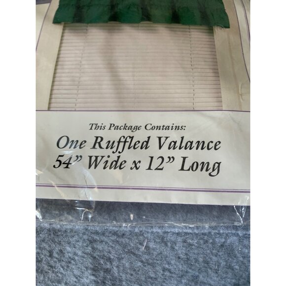 Shelly Style Hunter Green Ruffled Valance 54" W x 12" L - Picture 3 of 6